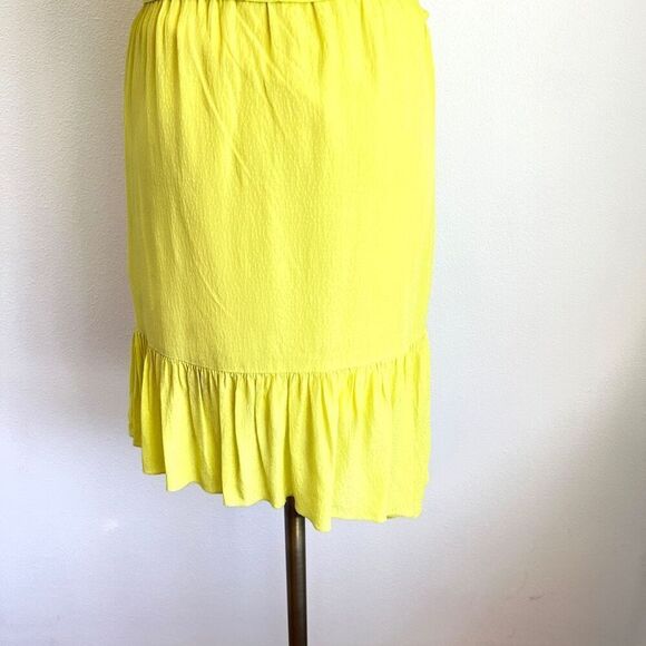 Nissa Ruffled Yellow Asymmetrical Dress – Size 2 Summer Vibes - Picture 14 of 16
